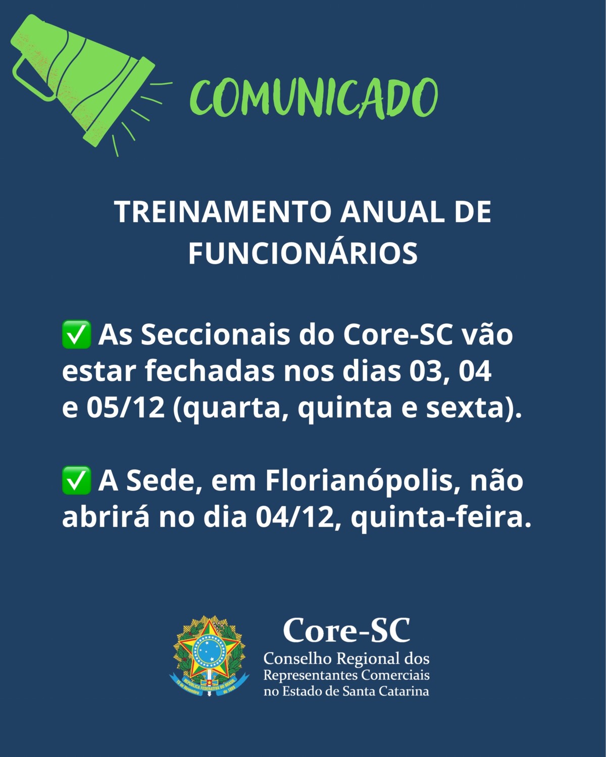 TREINAMENTO ANUAL DE FUNCIONÁRIOS