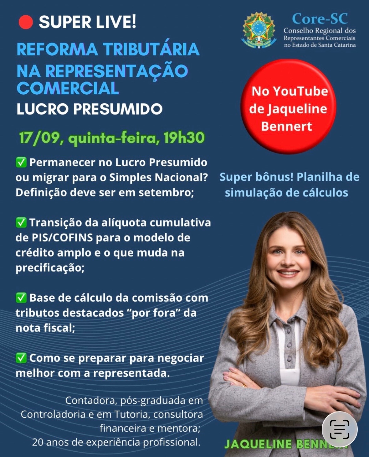 SUPER LIVE! Reforma Tributária na Representação Comercial - LUCRO PRESUMIDO  