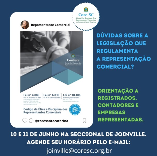 orientacao-sobre-a-legislacao-que-regulamenta-a-profissao-na-seccional-do-core-sc-em-joinville-nos-dias-10-e-11-de-junho-agende-seu-horario