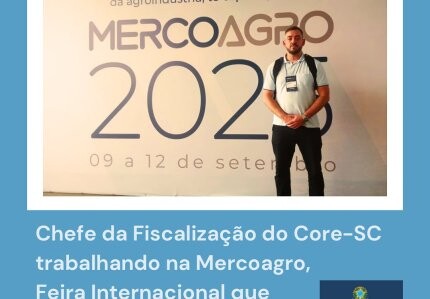 fiscalizacao-core-sc-chefe-do-setor-esta-trabalhando-na-mercoagro-feira-internacional-de-negocios-processamento-e-industrializacao-de-carne