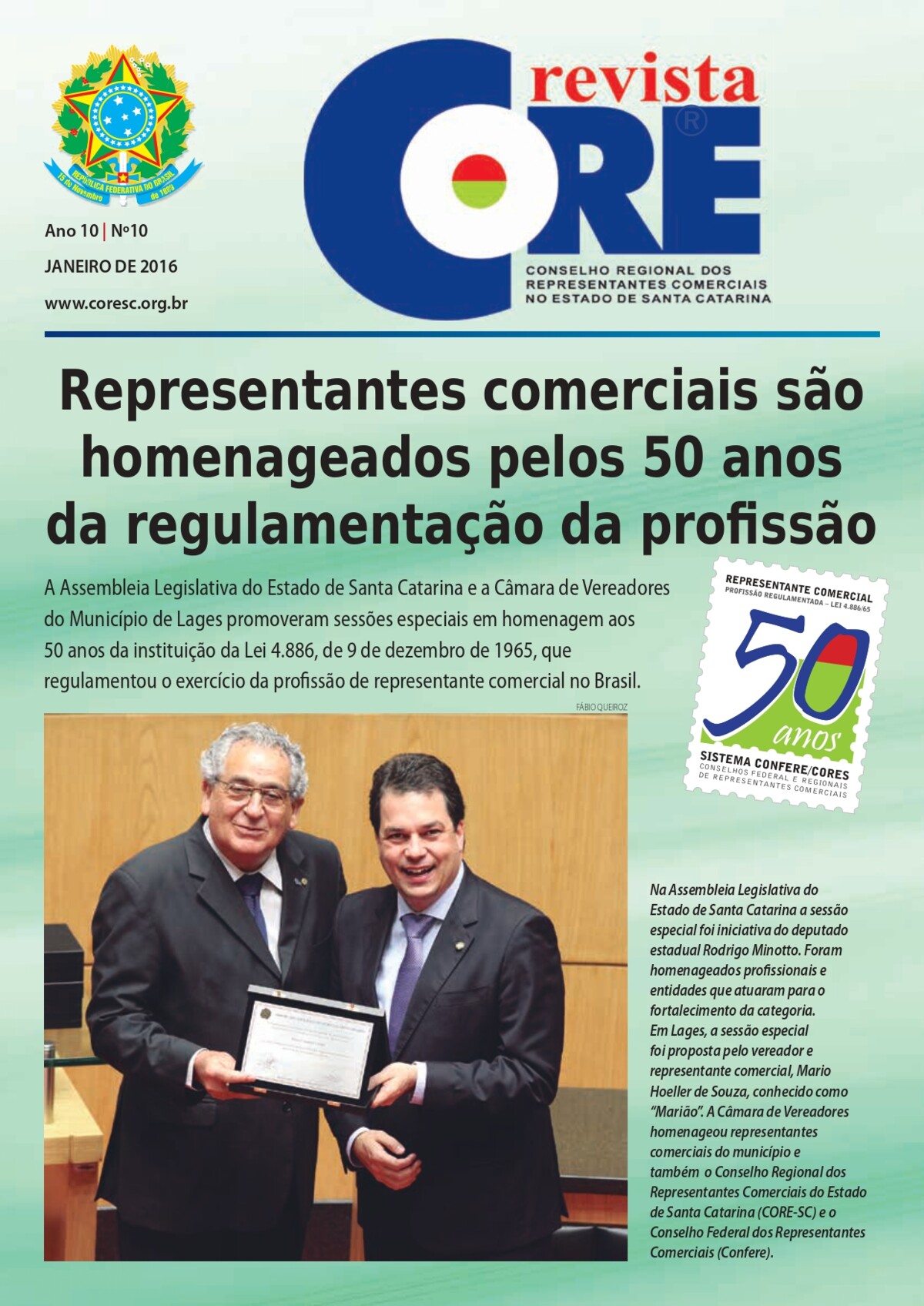 REVISTA CORE-SC Nº 10 - 2016