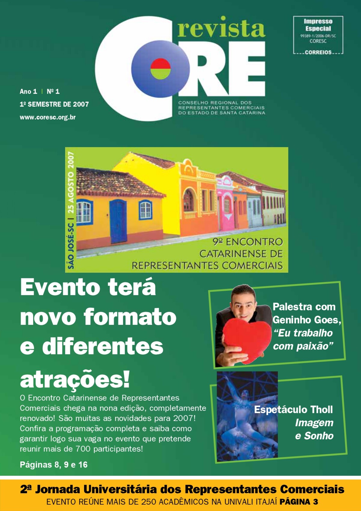 REVISTA CORE-SC Nº 1 - 2007